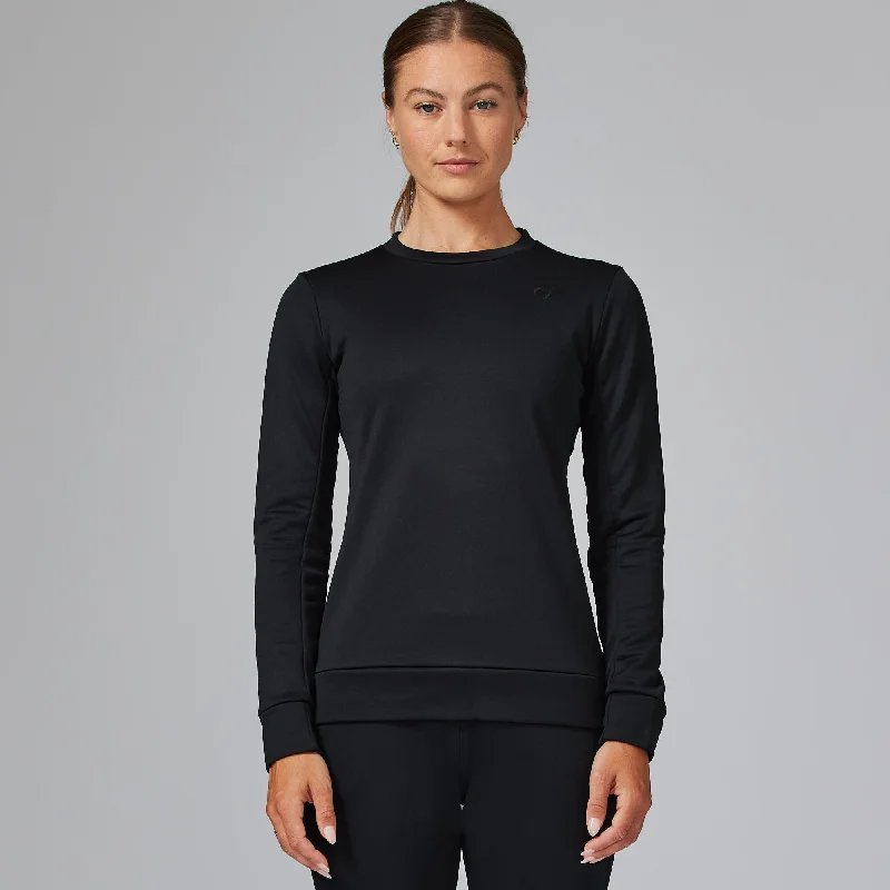 Women's RECON Merino Crew Sweatshirt Hoodie with Snap Buttons Easy Quick