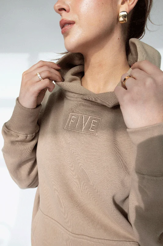 FIVE Hoodie Hoodie with Hem Raw Edge Edgy Unfinished