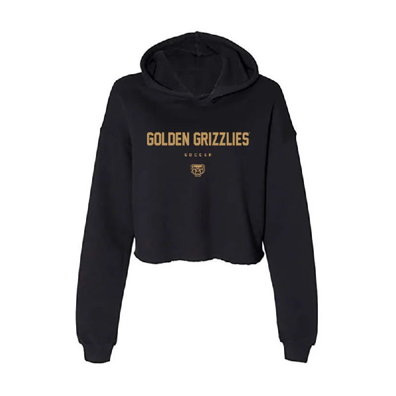 Oakland - NCAA Women's Soccer : Marina Downing - Women's Crop Fleece Hoodie Zip Hoodie Drawstring Kangaroo Pocket