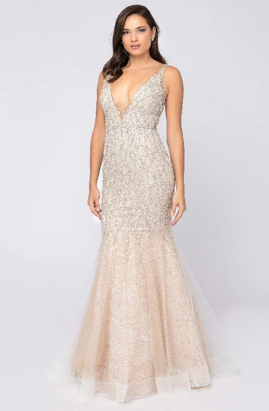 Terani Couture 1911P8352 - Beaded Mermaid Dress Bodycon Club Sequined