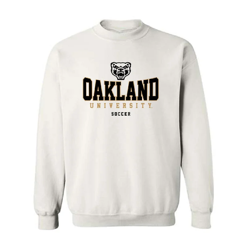Oakland - NCAA Women's Soccer : Marina Downing - Classic Shersey Crewneck Sweatshirt Hoodie with Typography Text Message