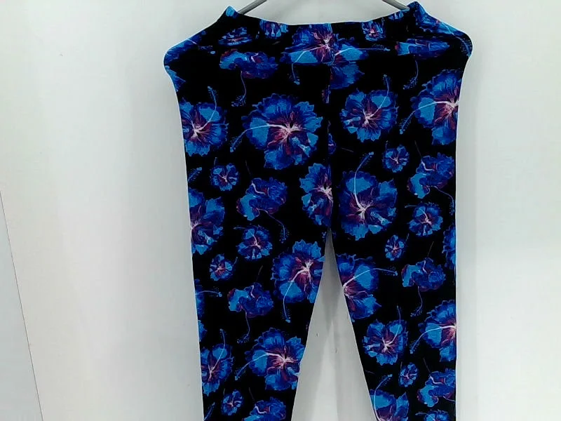 Floral Print Stretch Pull-On Pants Small Soft Sweatpants Style