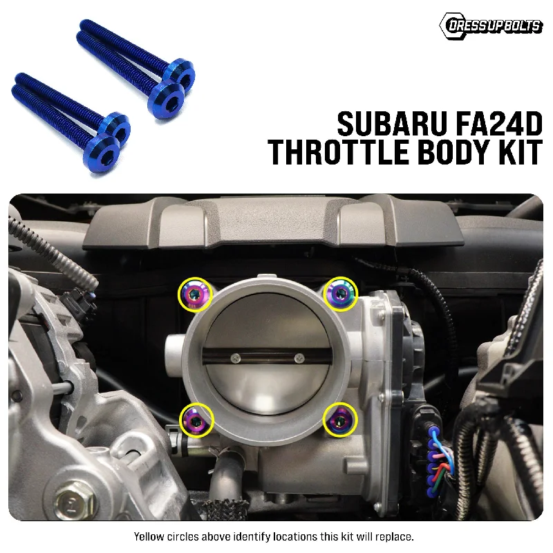Dress Up Bolts Titanium Hardware Throttle Body Kit - Subaru FA24D Engine Tunics Business professional