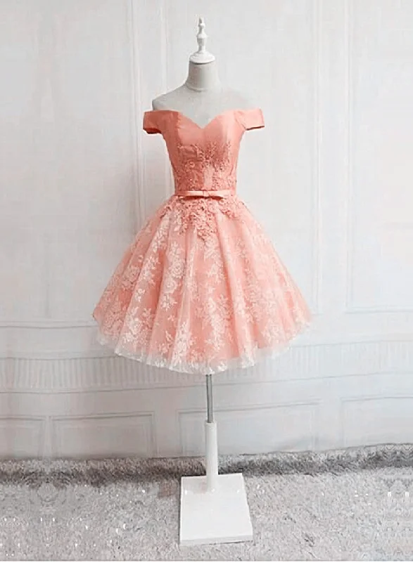 Cute Lovely Off Shoulder Tulle with Lace Party Dress, Prom Dress Tunics Luxurious high-end