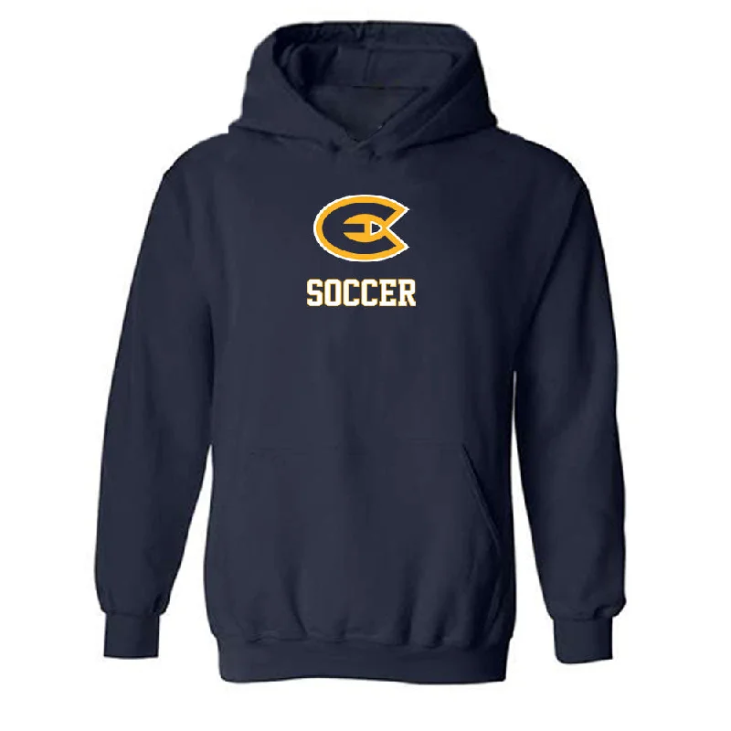 UW Eau Claire - NCAA Women's Soccer : Emma Donovan - Classic Fashion Shersey Hooded Sweatshirt Hoodie with Stripes Bold Sporty