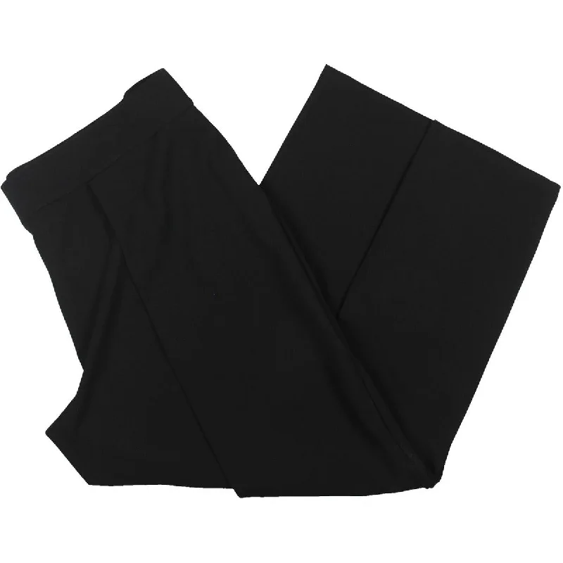 Plus Womens Drapey High Rise Wide Leg Pants Slim Fit Casual Pants