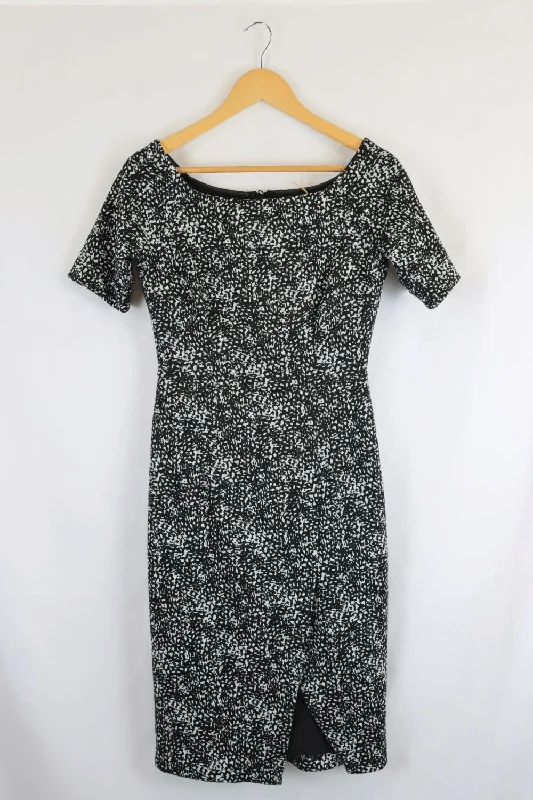 Portmans Black And White Dress S Tunics Designer luxury