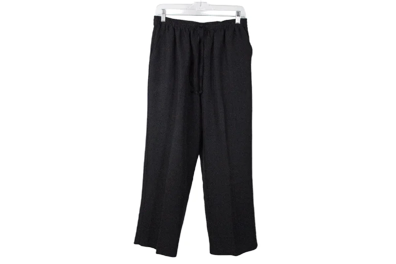 Alfred Dunner Black Trousers | 14 Petite Trousers Palazzo Wide Leg
