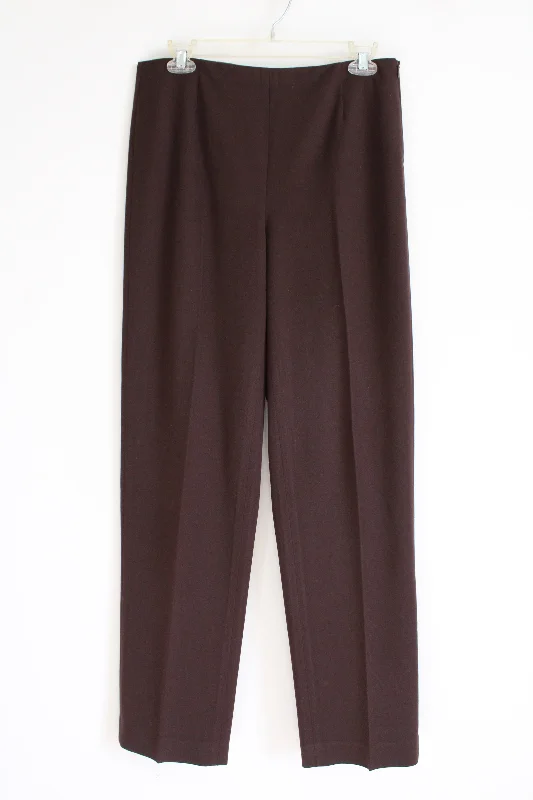Talbots Brown Stretch Straight Leg Trouser Pants | 8 Trousers Custom Made