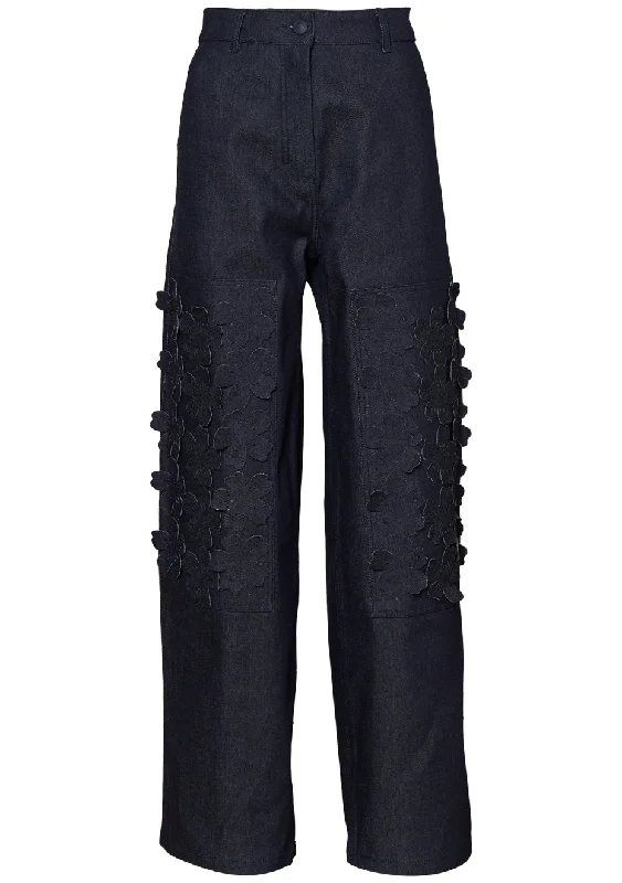 Virginia Trousers Indigo Trousers High Rise Slim Fit