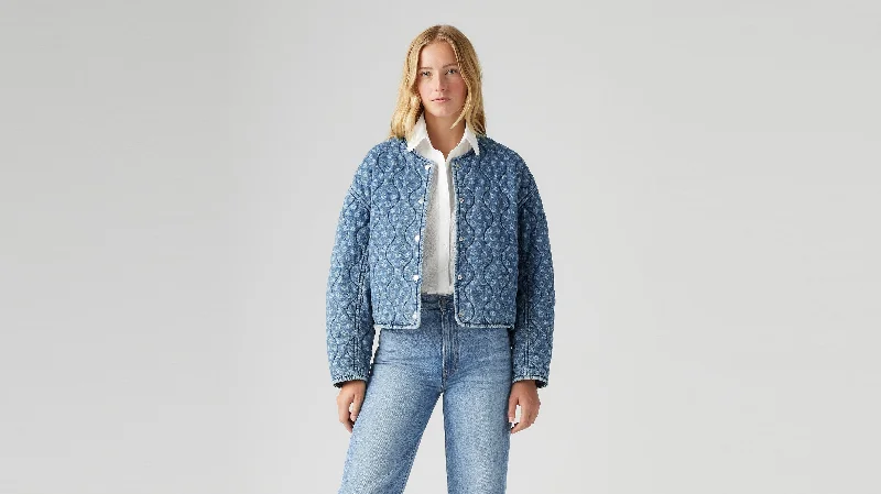 Levi's® Women's Rumer Quilted Liner Jacket Chenille Fabric Brocade Fabric Lace Fabric