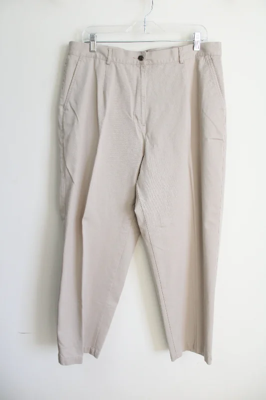 L.L. Bean Tan Khaki Trouser | 18 Petite Trousers Brand Named