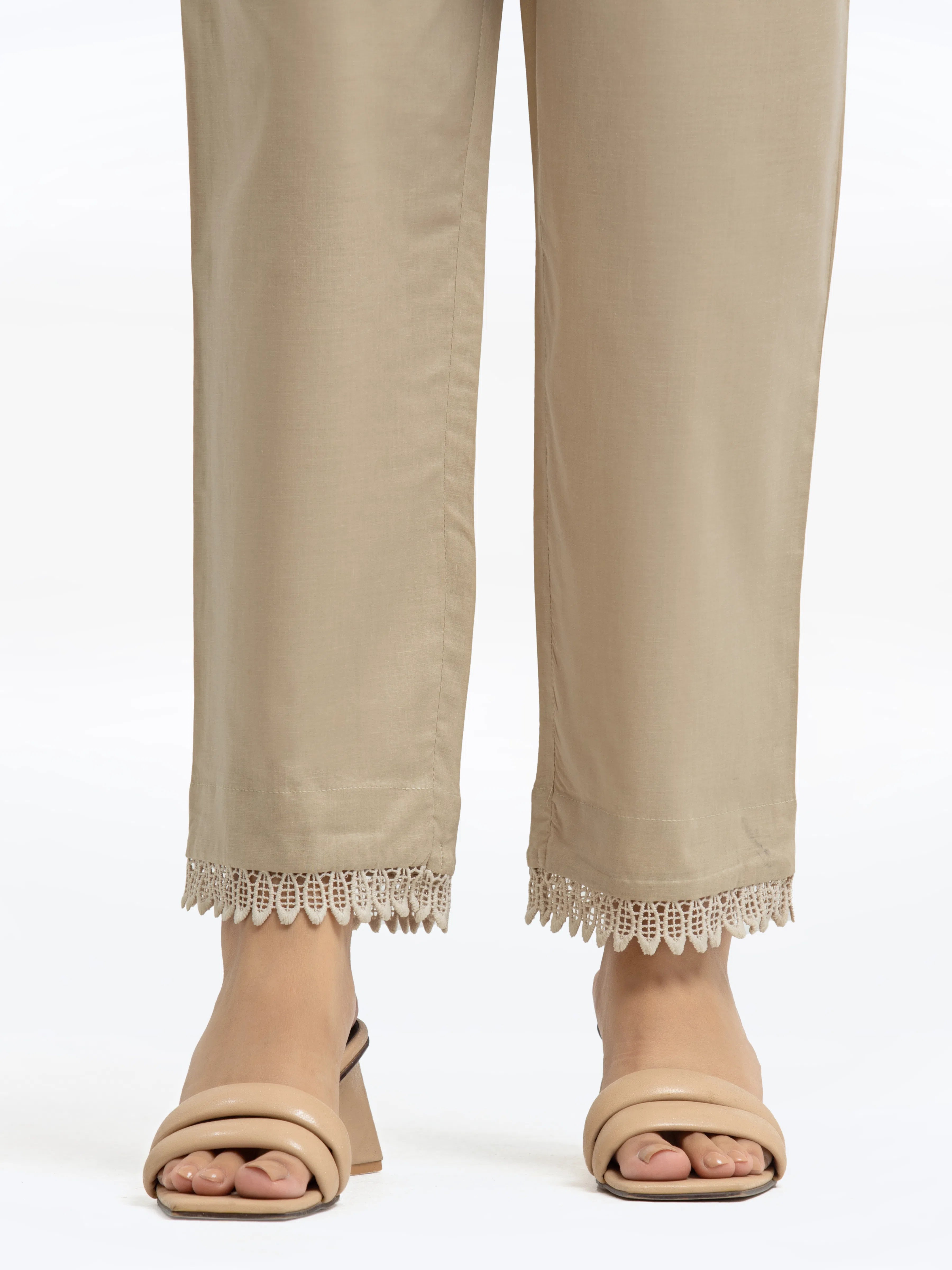 Women's Beige Trouser - EWBEB24-76589 Trousers Cargo pockets