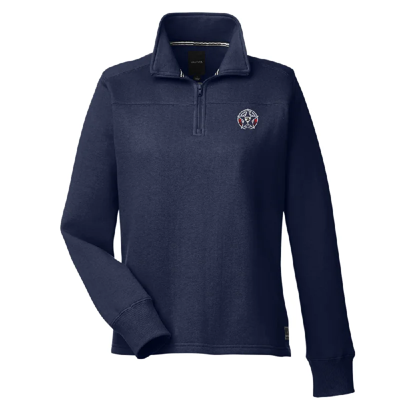 Honorable Blues Nautica Anchor 1/4 Zip Pullover (Women) Slim Sleeve Pullover