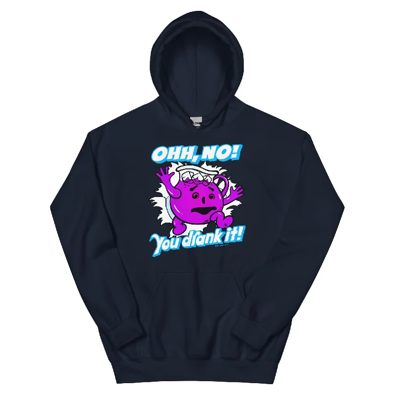 Oh No, You Drank It! Parody Pullover Hoodie Ruffled Neck Pullover