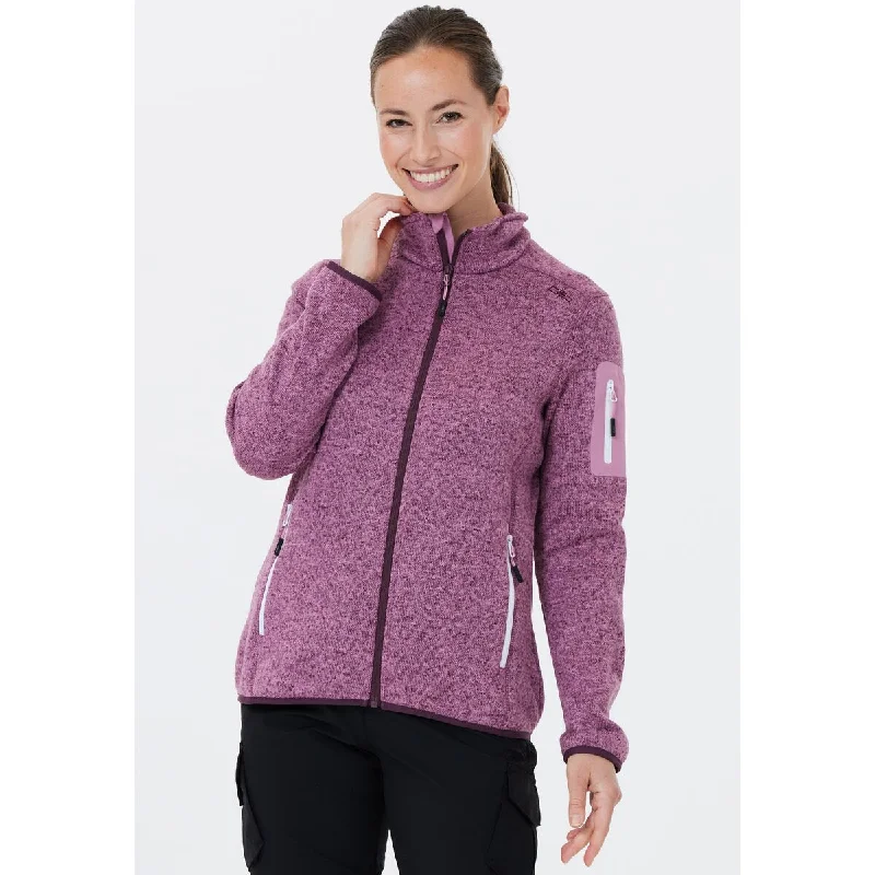 CMP WOMAN KNITTECH FLEECE JACKET - Fard-Plum Denim Fabric Leather Fabric Suede Fabric