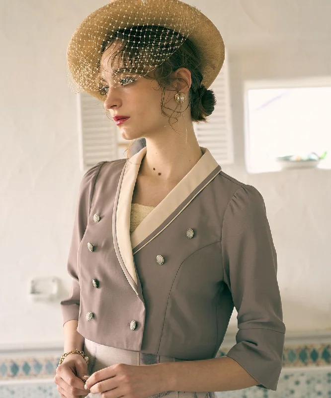 Shawl Collar Marine Jacket Jersey Jacket Tulle Jacket Batik Jacket
