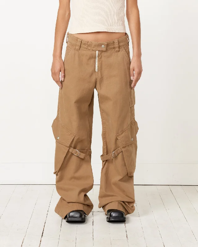 Cargo Trousers in Cold Beige Trousers practical easy-care