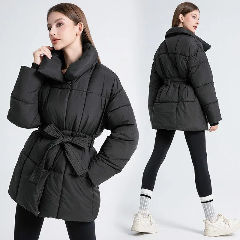 Fashion Women's Down Jacket Mid Length- Loose Fit for European and American Style Wool Jacket Cashmere Jacket Tweed Jacket Fashion Women's Down Jacket Mid Length- Loose Fit for European and American Style Wool Jacket Cashmere Jacket Tweed Jacket