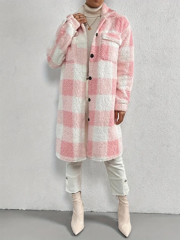 Teddy Plaid Shirt Jacket Jersey Jacket Tulle Jacket Batik Jacket