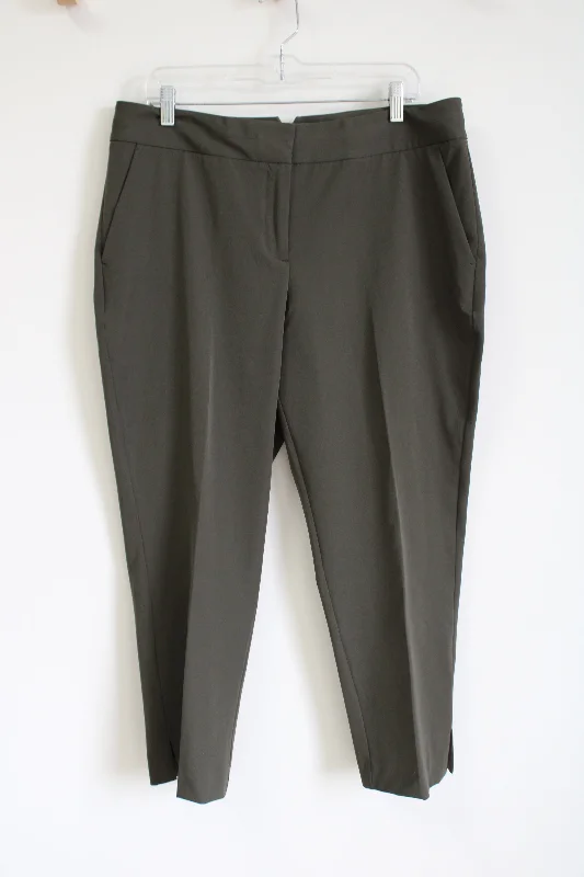 Worthington Olive Green Tapered Trouser Pant | 14 Trousers stylish modern