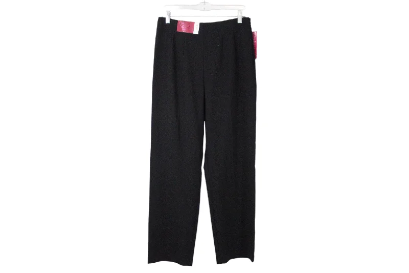 NEW 212 Collection Stretch Black Trousers | 6 Short Trousers Solid Black