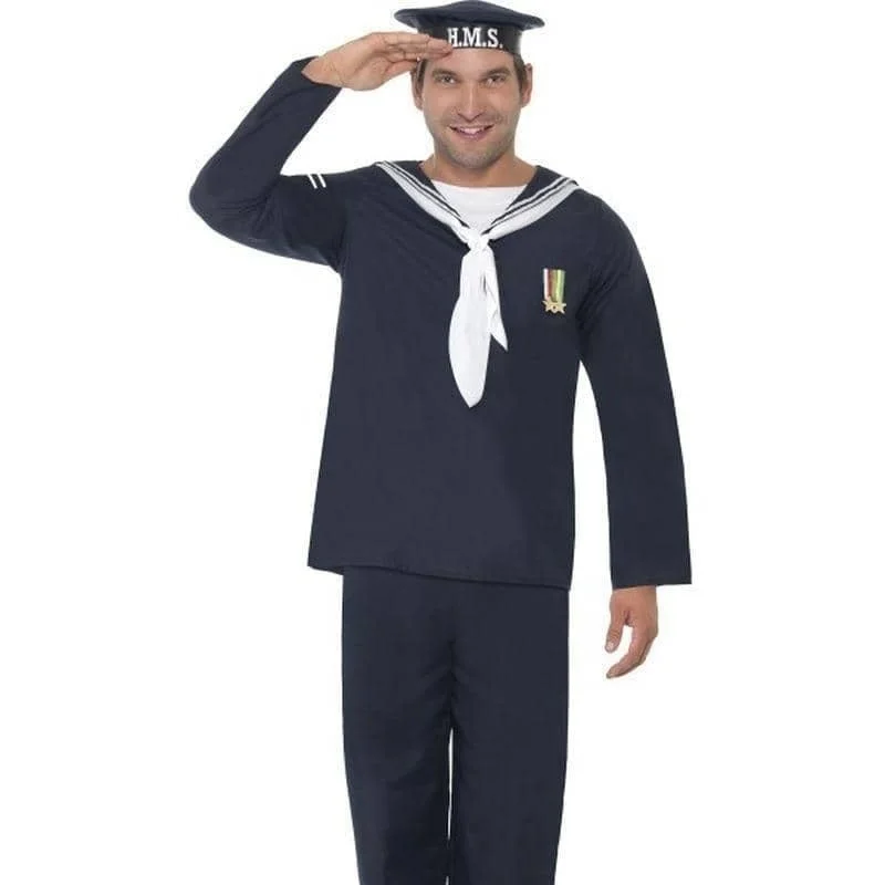 Naval Seaman Adult Blue Costume Trousers Top Hat Trousers Bestseller Popular