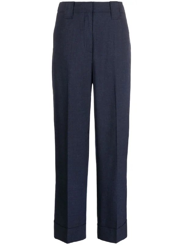 DRAPEY MELANGE TROUSERS Trousers Velvet Soft