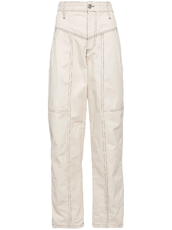 DENZEL TONAL STITCHED TROUSERS Trousers Silk Elegant
