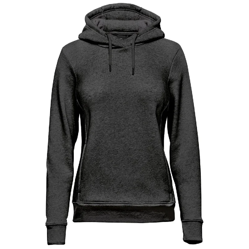 Stormtech Women's Charcoal Heather Monashee Fleece Pullover Hoodie Saggy Sleeve Comfort