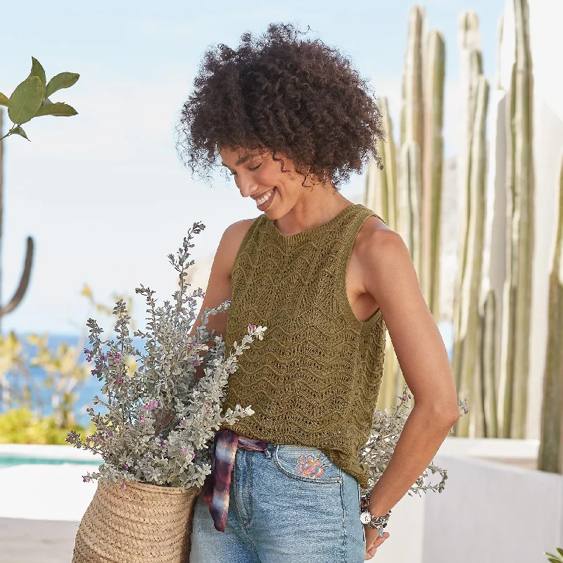 Ravina Sweater Shell Mesh Sweater Canvas Denim