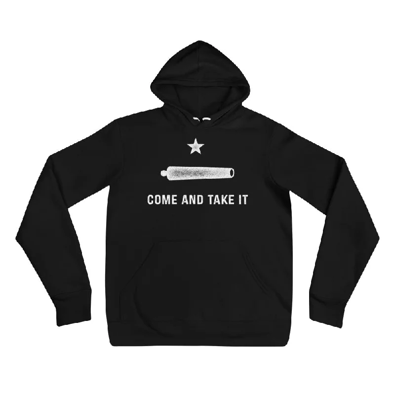 Gonzalez Come and Take It Sponge Fleece Pullover Hoodie Short Puff Sleeve