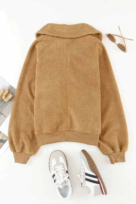 Camel Sherpa Jacket Elasticated Jacket Padded Jacket Insulated Jacket