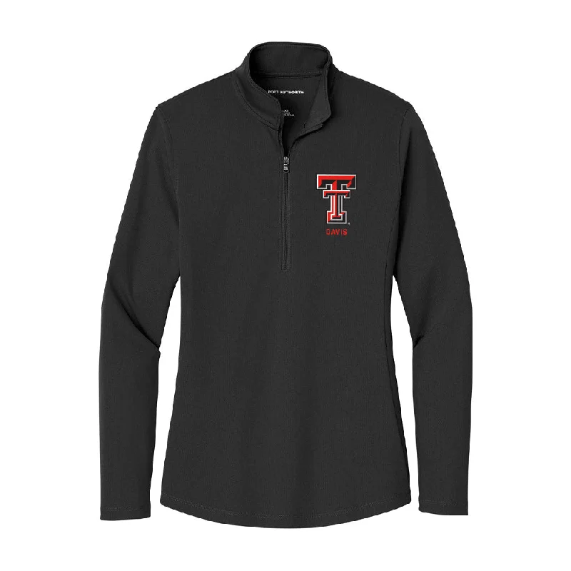 Texas Tech - NCAA Women's Track & Field : McKenzie Davis - Women's Lightweight Quarter Zip Jacket Appliqued Jacket Beaded Jacket Sequined Jacket