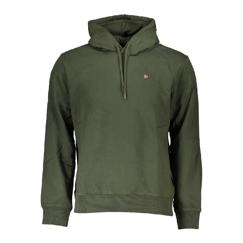 Green Cotton Men Sweater High Neck Crew Neck V-Neck
