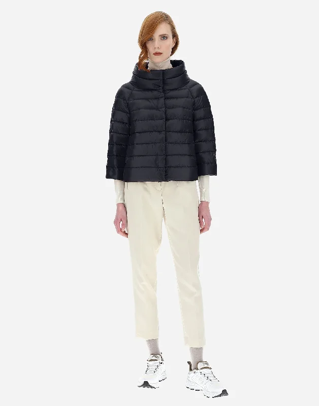 Sofia Jacket Notch Collar Peter Pan Collar Cowl Neck