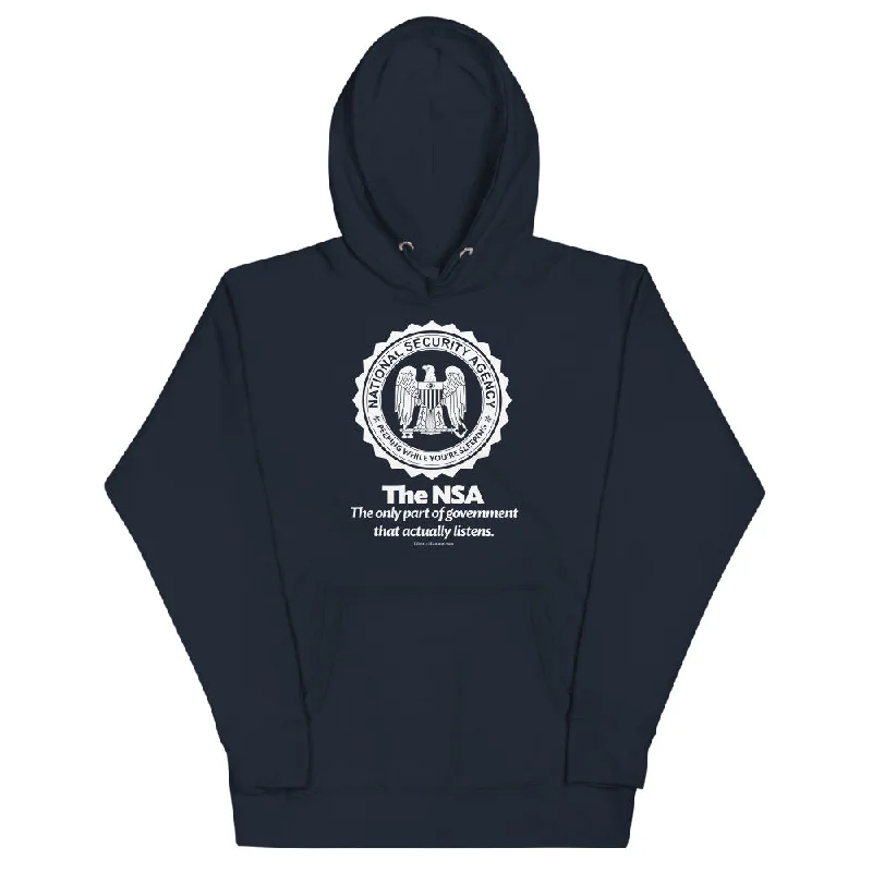 NSA Pullover Unisex Hoodie Sweatshirt Cap Sleeve Casual