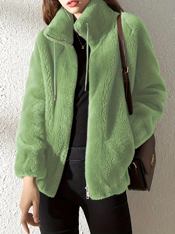 Oversized Zip-Up Jacket Mesh Jacket Canvas Jacket Denim Jacket