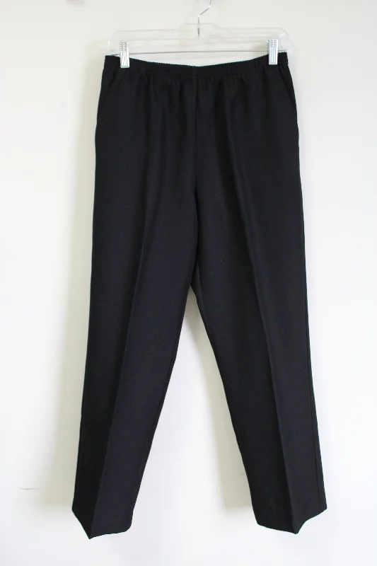 Alfred Dunner Black Trouser Pant | 8 Petite Trousers Bootcut Casual