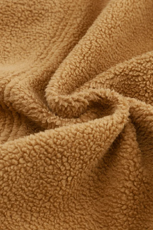 Casual Button-Up Jacket Knit Fabric Woven Fabric Fleece Fabric