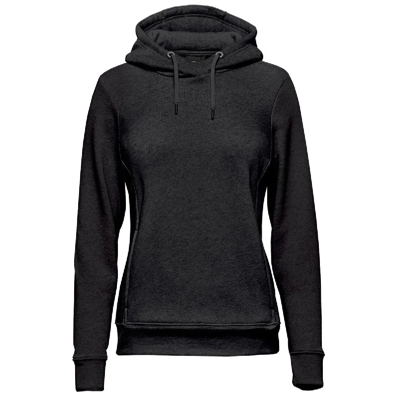 Stormtech Women's Black Monashee Fleece Pullover Hoodie Ruffle Sleeve Feminine
