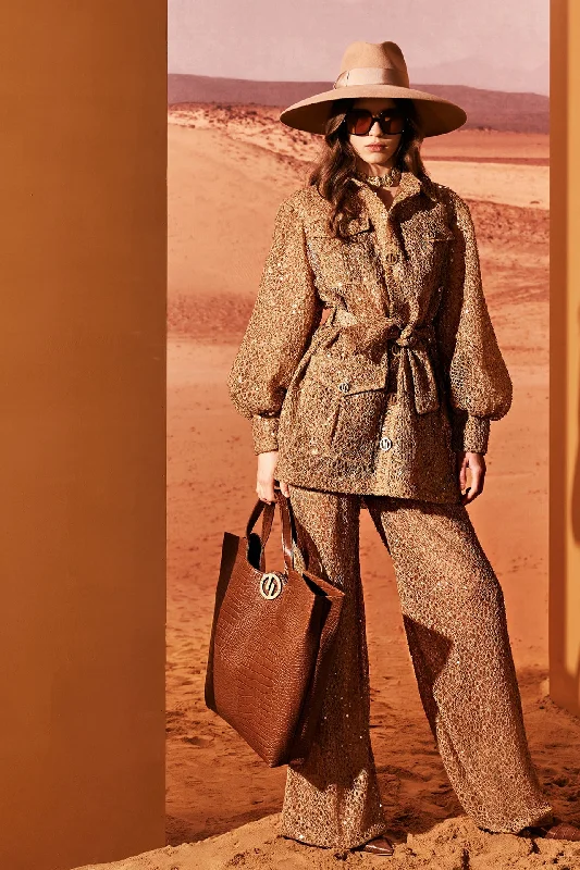 Sequined top paired iwth matching trousers Trousers Timeless Classic