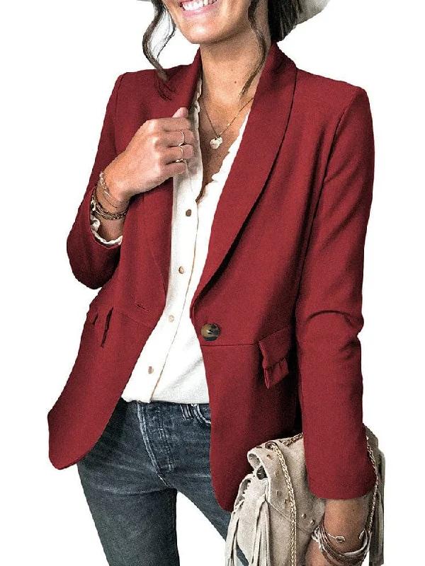 Modern Solid Blazer Jacket Jacket Blazer Coat