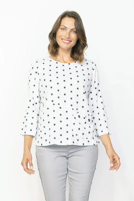 Habitat 41001 Embroidered Dots Pullover V-Neck Stylish Pullover