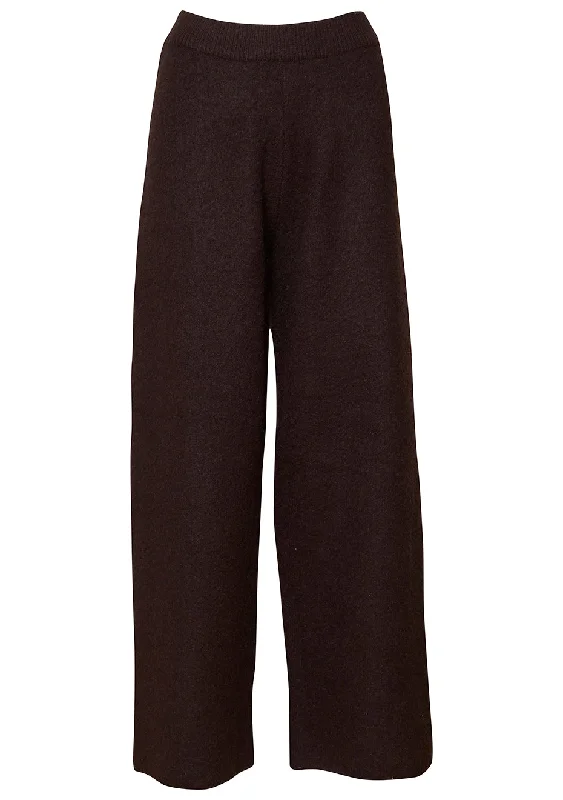 Brushed knit trouser brown Trousers Canvas Durable