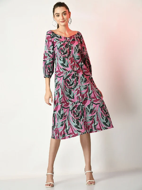 Myshka Women's Multi Printed Dress