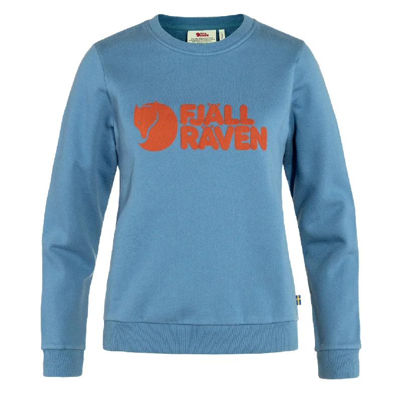 Fjallraven Womens Logo Sweater Dawn Blue / Terracotta Brown Glossy Satin Silk