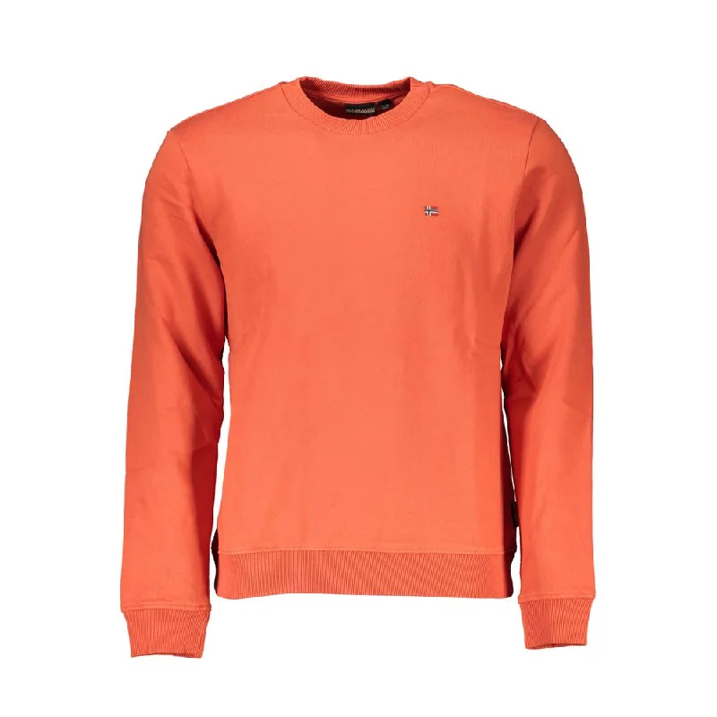 Red Cotton Men Sweater Cable Knit Ribbed Knit Lace Knit