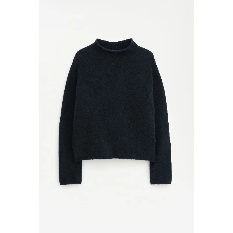 SWEATER MIKA YAK Denim Fabric Leather Fabric Suede Fabric