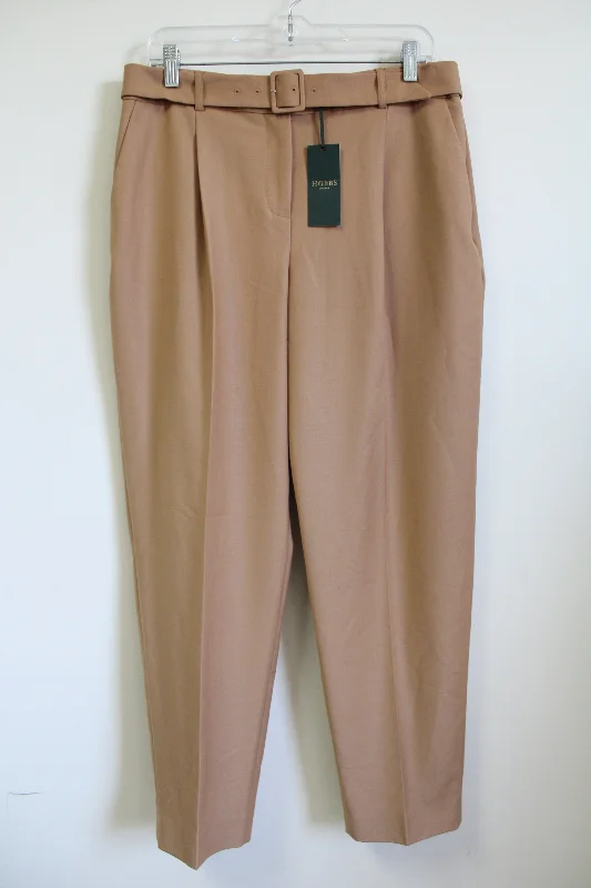 NEW Hobbs London Harrietta Trouser Brown Belted Trouser Pant | 8 Trousers Evening Elegant